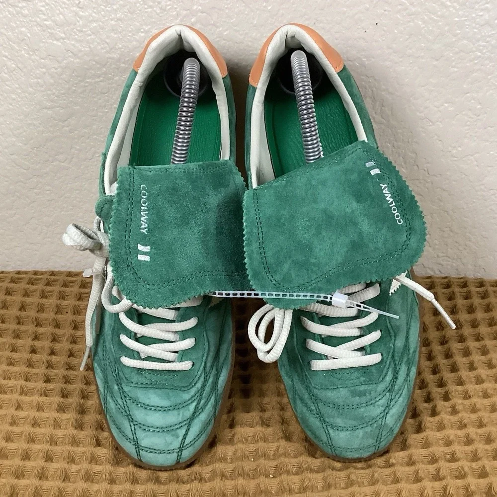 Coolway Becks X Sneakers Size 41 US Women's Sz 10 Suede Green Washed Shoes